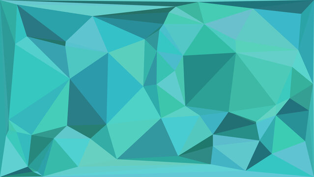 Cool teal blue geometric background with modern triangular facets for tech and web projects