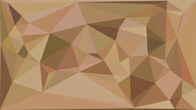 Soft beige and light brown low poly geometric background with abstract triangular mosaic pattern