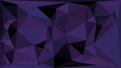 Fototapeta premium Dark violet low poly geometric background with abstract triangular facets for creative backdrops