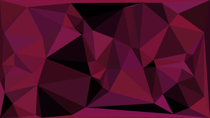 Fototapeta premium Dark burgundy low poly geometric background featuring sharp triangular facets for elegant design
