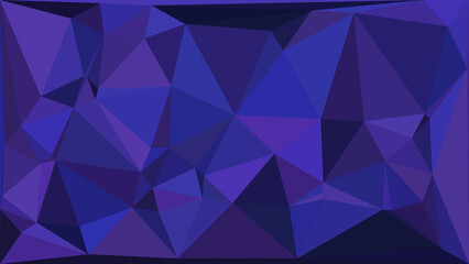 Obraz premium Vibrant blue and violet geometric low poly background featuring abstract triangular structures