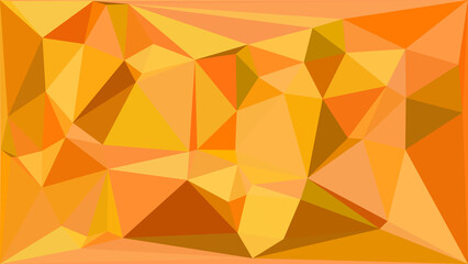 Fototapeta premium Vibrant orange low poly geometric background featuring abstract triangular mosaic pattern design