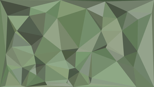 Soft sage green low poly geometric background with abstract triangular mosaic pattern texture