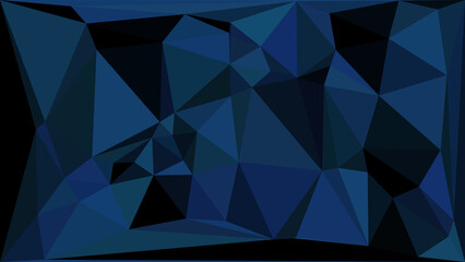 Obraz premium Vibrant blue low poly geometric background with abstract triangular shapes and modern texture