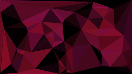 Naklejka premium Abstract dark red geometric low poly background with sharp triangular shapes and modern texture