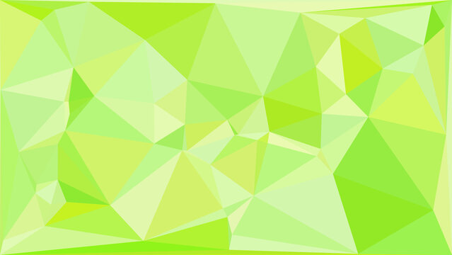 Bright lime green abstract geometric low poly background with vibrant triangular mosaic pattern