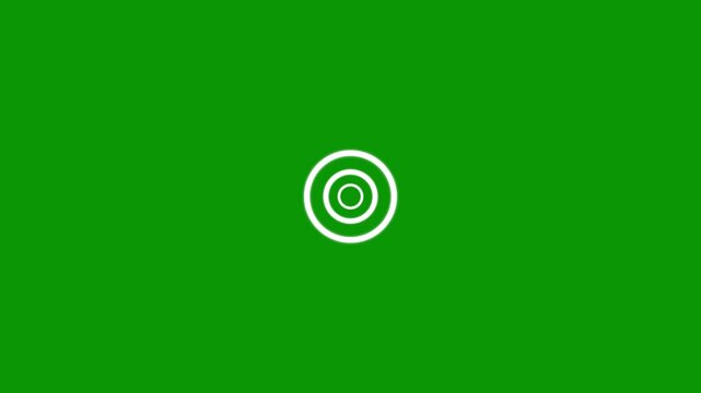 Flat vector circle burst animation overlay. Fireworks shape explosion in 4K resolution with ellipse accents on green screen background. Glowing fx element.
