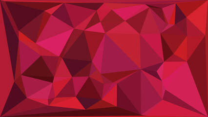 Fototapeta premium Abstract dark red low poly geometric background with triangular shapes for modern digital design