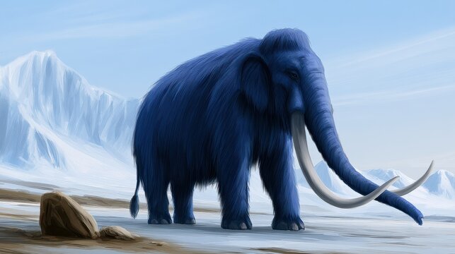 Largest Terrestrial Mammal Paraceratherium Stands in Cold Landscape