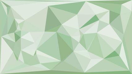 Obraz premium Elegant light sage green geometric background featuring a modern low poly triangular pattern design