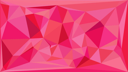 Fototapeta premium Abstract geometric low poly background in bright pink and magenta shades for creative projects