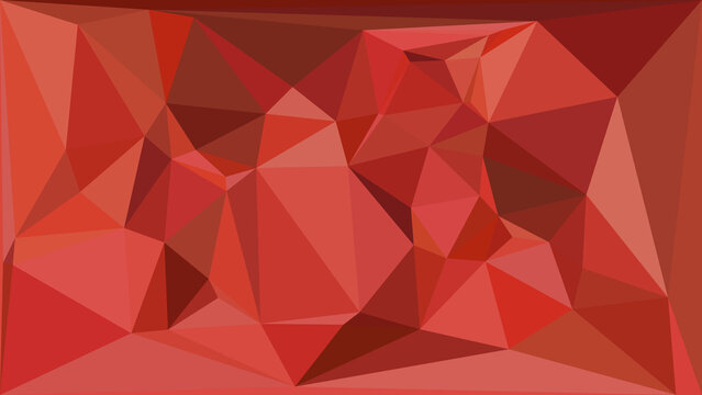 Deep red abstract geometric background with low poly triangular pattern design element