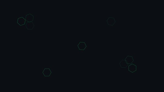 Abstract Geometric Tech Shapes Green Screen Background Loop