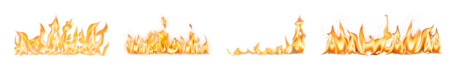 PNG Realistic fire flames illustration on transparent background © Rawpixel.com