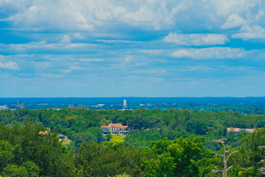 The landscape of Bok tower garden in lake wales of Florida