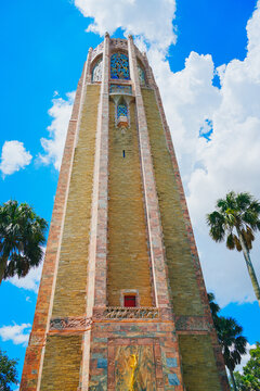 The landscape of Bok tower garden in lake wales of Florida