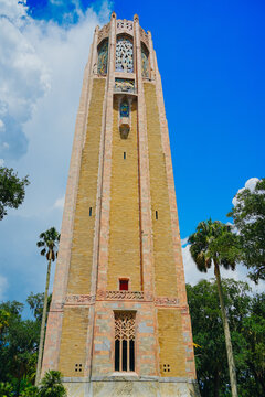 The landscape of Bok tower garden in lake wales of Florida