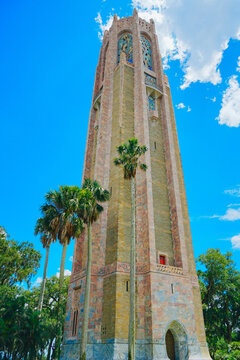The landscape of Bok tower garden in lake wales of Florida