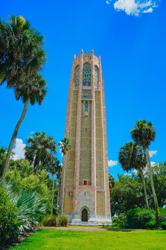 The landscape of Bok tower garden in lake wales of Florida