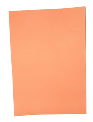 Fototapeta premium Blank orange paper sheet isolated on a clean white background png