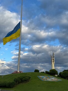 Ukrainian flag in Kyiv