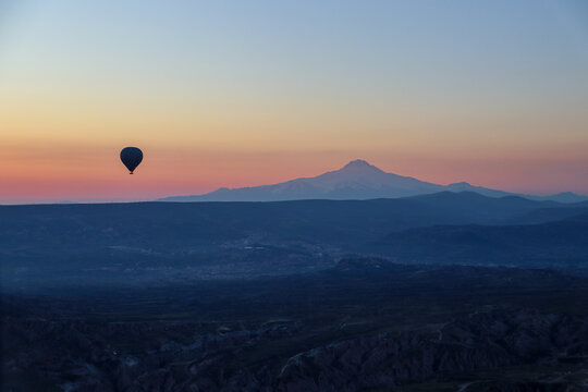 Hot Air Balloon Over Cappadocia at Sunrise