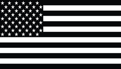 Black and white united states flag with star pattern unitedstates © MD. BELAL UDDIN