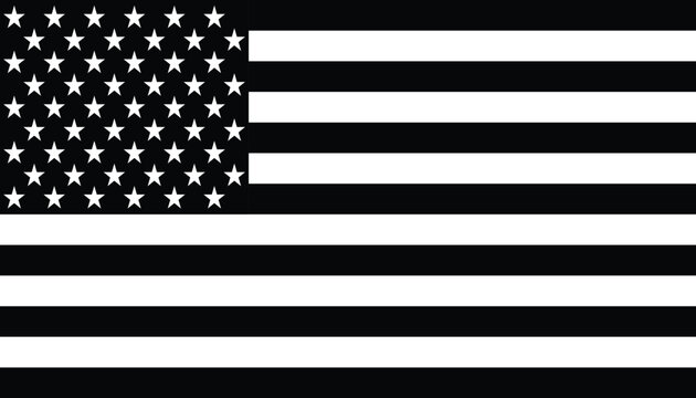 Black and white united states flag with star pattern unitedstates