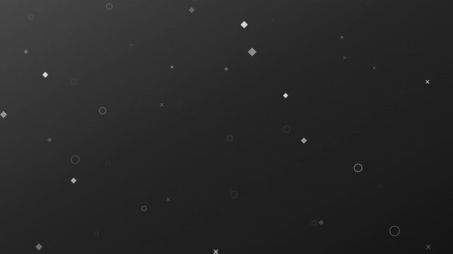 elegant monochrome grey symbol rain background loop
