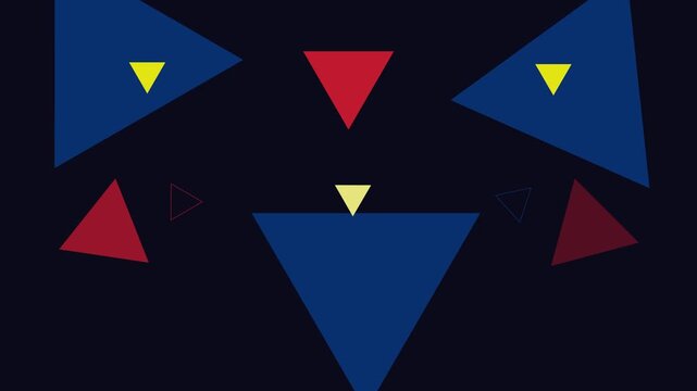 energetic abstract triangle mosaic vector motion loop