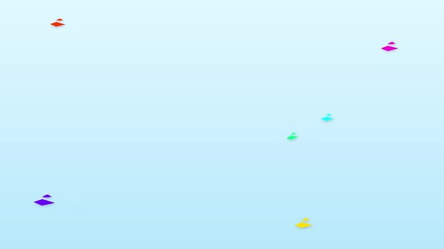 abstract origami birds flying colorful vector motion