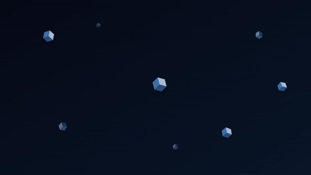 floating cubes geometric abstract modern corporate background