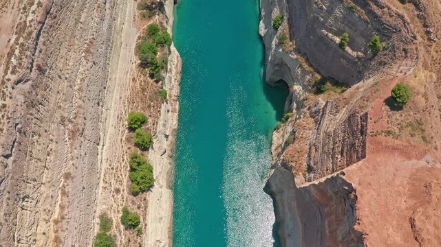 Korinth Channel greek landmark. Travel to Greece and visit places