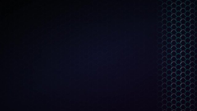 futuristic hex cell technological vector animation background