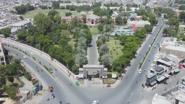 Bird's Eye View of The Islamia University of Bahawalpur, Pakistan &ndash; Educational Campus and Urban Architecture