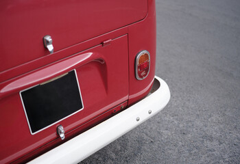 Rear Detail Of Vintage Red Camper Van © Mr Doomits