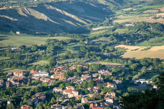 view of the village of the mountains