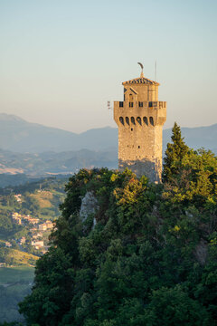 the tower of the castle of san marino