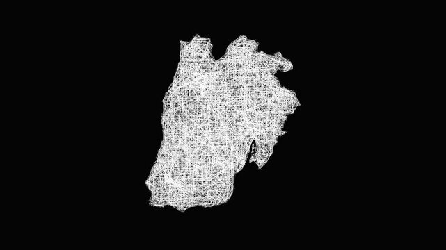 Sketch Lisboa outline map animation - smooth progressive reveal