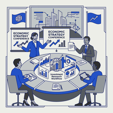 Business Partnership Meeting Planning Economic Strategy Conference Charts And Graphs
