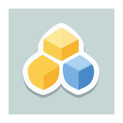 Obraz premium Colorful geometric shapes icon set