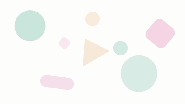minimalist pastel geometric shapes soft animated design element