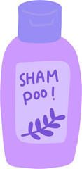 Purple Shampoo Bottle Cartoon Illustration © Joyli Studio