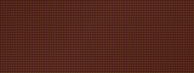Fototapeta premium Waffle texture bg. Chocolate wafer, ice cream cone vector pattern. Seamless biscuit of baked crispy cake, sweet design. Melt dessert bakery, graphic banner. 3d relief square shape, cute cartoon food