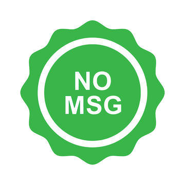 Green seal badge with text indicating no monosodium glutamate included
