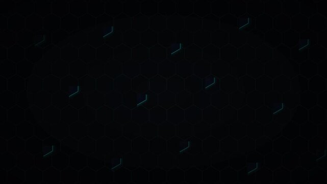 Modern Blue Tech Hexagon Grid Loopable Background Animation