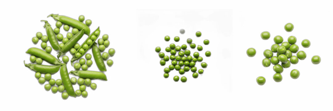 Fresh Green Peas and Pods Isolated on White Background for Culinary Design, High-Resolution Studio Shot of Raw Garden Vegetables in image_5730c2.png for Healthy Nutrition and Cooking Concepts, Profess
