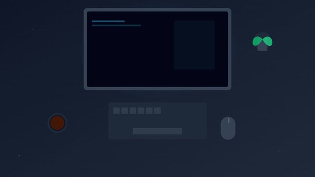 modern flat design workspace vector background animation loop