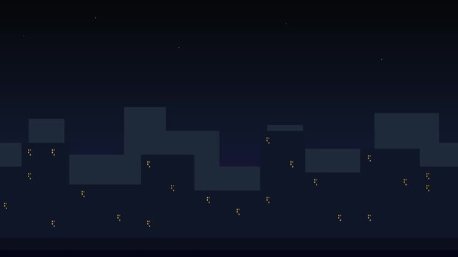 modern flat vector cityscape background animation loop