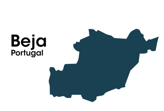 beja portugal map in vectors